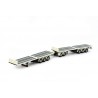 Tekno 82836 Double Australian Flatbed Trailer in White