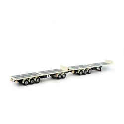 Tekno 82836 Double Australian Flatbed Trailer in White